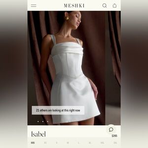 Meshki Isabel White Mini Dress